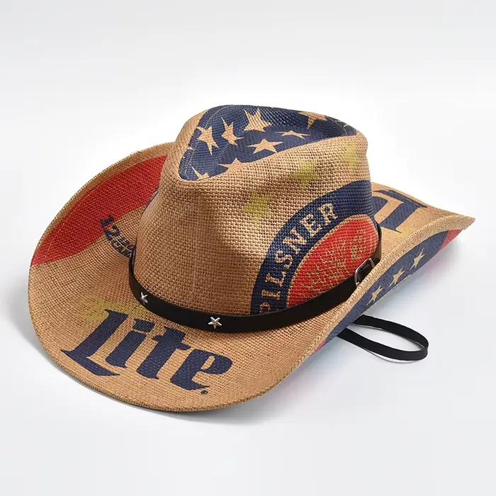 Chapeau de Cowboy Occidental en Paille de Papier pour Femme et Homme, Casquette de Cowgirl, anderJaz