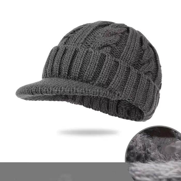 Nouvelle casquette de baseball à bords courts pour hommes, chapeau chaud épais, chapeau adapté aux p
