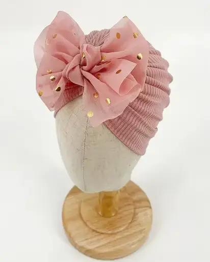 Joli chapeau à nœud papillon brillant pour bébé, mignon, couleur unie, pour bébés filles et garçons,