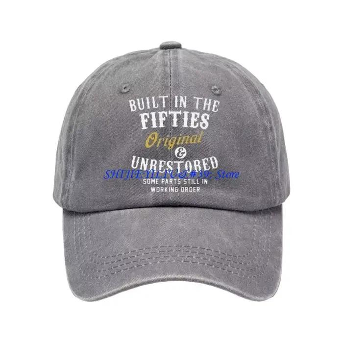 Chapeau nostalgique E21F, chapeau Baseball en coton délavé avec texte des années 50 pour femmes homm
