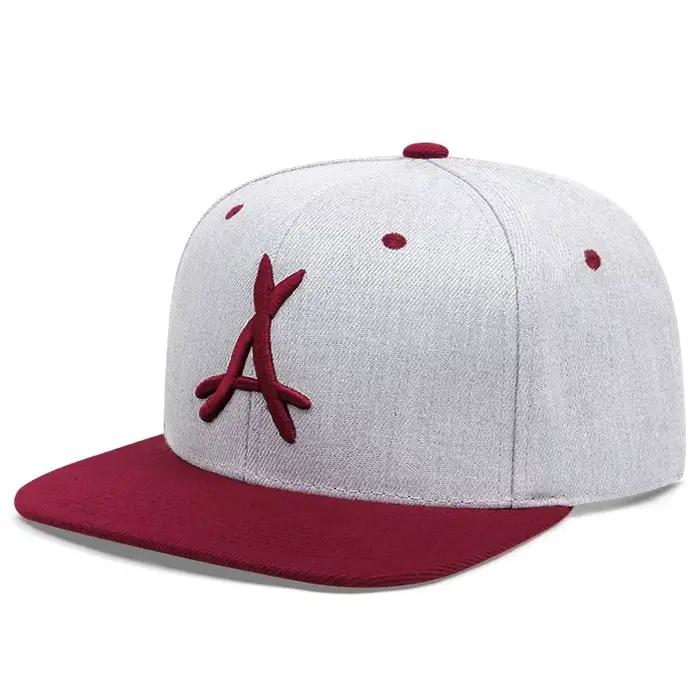 Casquette de baseball rétro américaine hip-hop à visière plate avec lettres brodées en 3D, style str