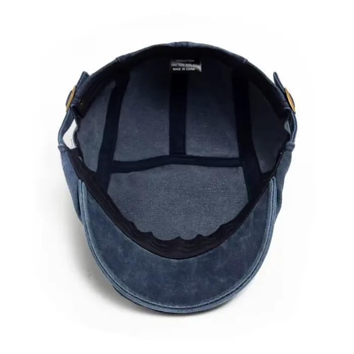 Béret Vintage en coton pour hommes et femmes, casquette à visière plate, décontractée, automne, rétr