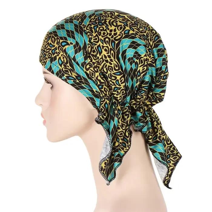Bonnet Turban Musulman pour Femme, Écharpe de Sauna, Rond, Chimio, Bandana, Sous-Écharpe Islamique,