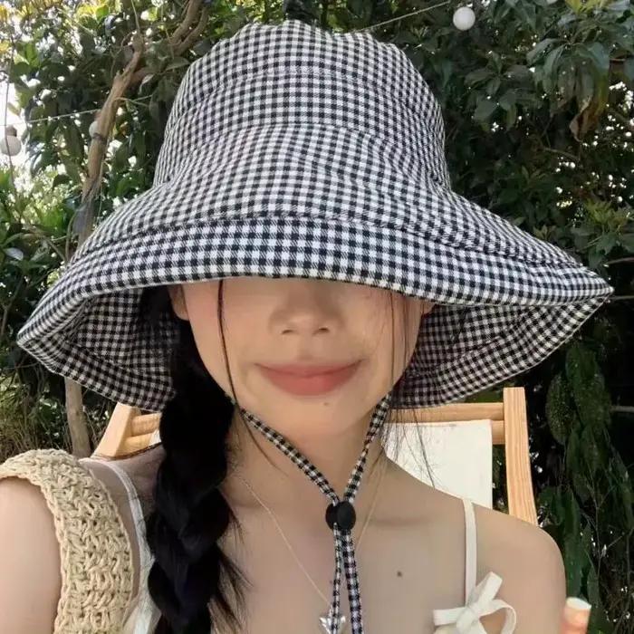Chapeau de pêcheur à grille mille oiseaux pour femmes, chapeau à large bord, soleil, été, loisirs, p