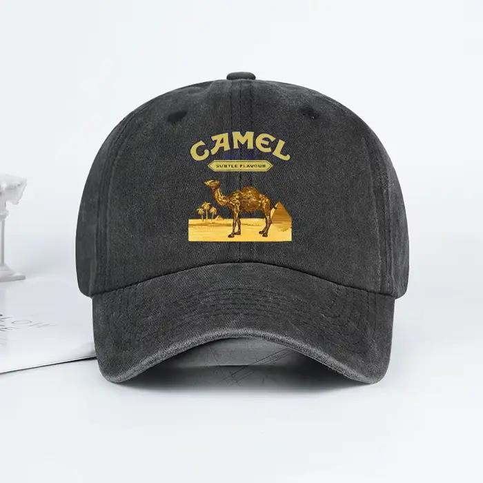 Casquette de baseball vintage avec imprimé scène désertique « Camel » - Casquette vintage unisexe ré