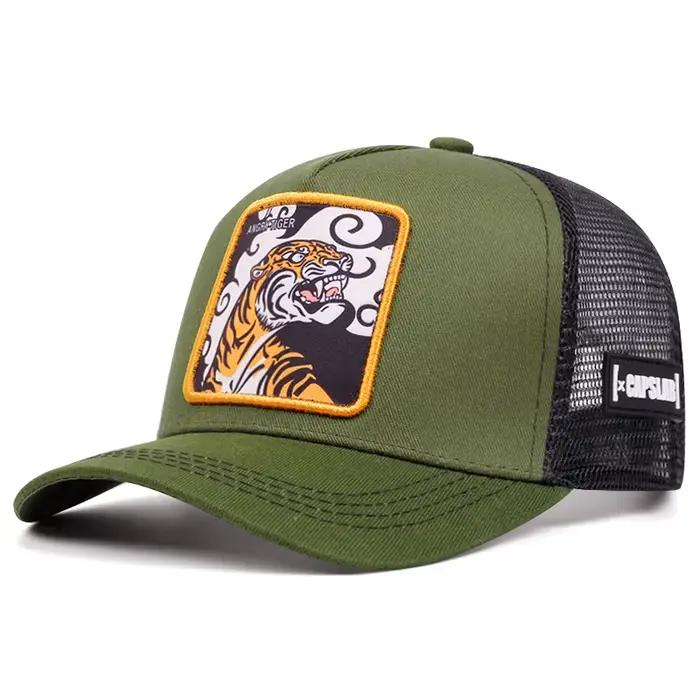 Casquette de baseball de dessin animé tigre, haute qualité, pour femmes et hommes, Hip hop, en maill