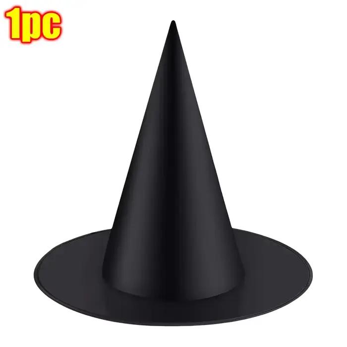 Chapeau de Sorcière Vintage en Laine Triblockchain pour Femme, Accessoire de Décoration pour ixd'Hal