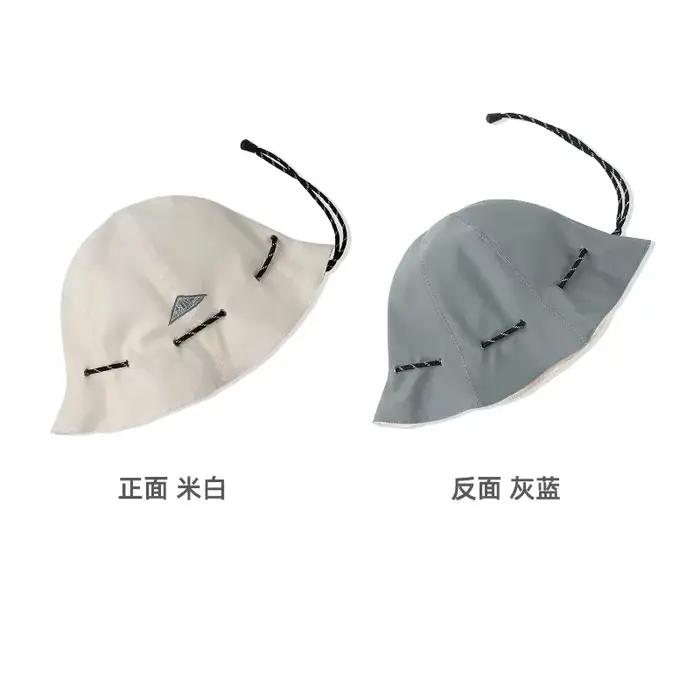 Maden-Chapeau de pêche réversible en coton rétro pour femme, chapeau de soleil mignon, casquettes Bo