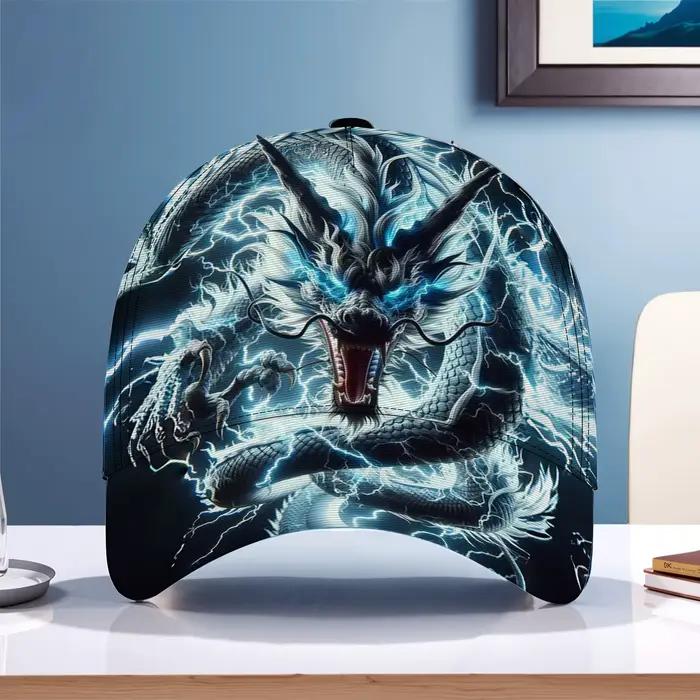 Casquette de baseball unisexe Dragon Éclair Doré, légère, polyvalente, respirante, réglable, pour le
