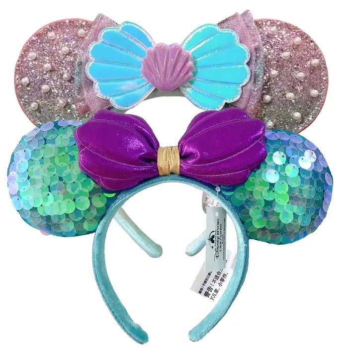 Bandeau d'oreille Disney Minnie Mouse, 2 pièces, nouvelle coiffure de princesse Disney pour vacances