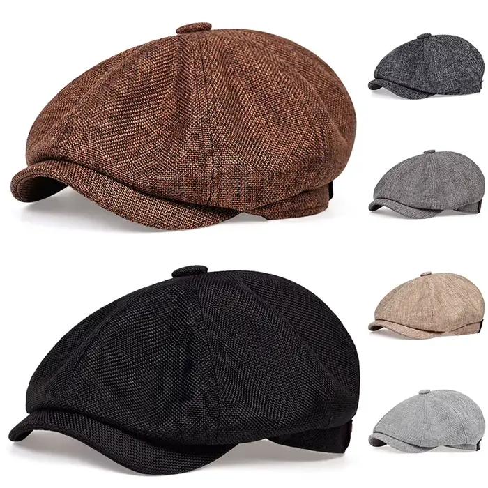 Hommes décontracté gavroche chapeau printemps automne rétro béret chapeaux sauvage chapeaux décontra
