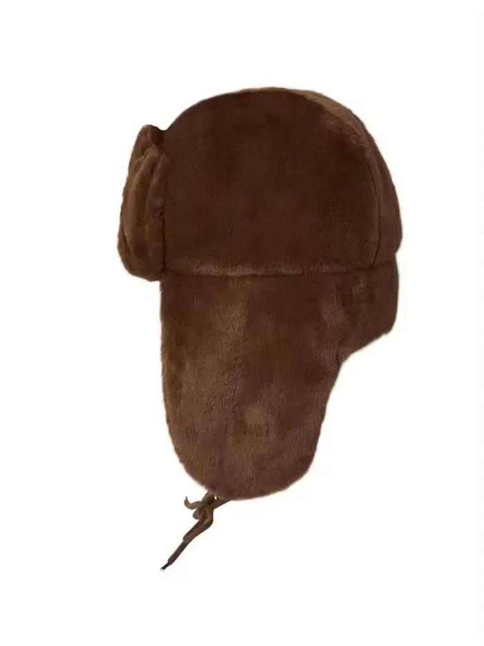 Mode automne hiver chaud Ushanka chapeau noir Y2K chapeau offre spéciale femmes casquette trappeur f