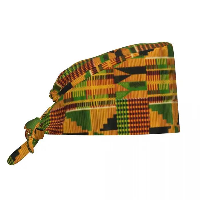 Chapeau de gommage pour le personnel médical, Design en tissu Kente africain personnalisé, pour femm