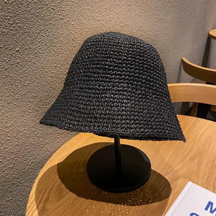 Chapeau de paille pour femme, version coréenne fraîche, tendance et polyvalente, chapeau de soleil d