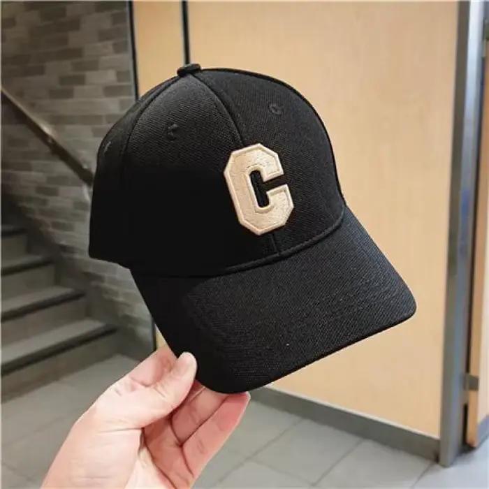 Casquette de baseball lettre C rigide polyvalente grande circonférence de la tête casquette en bec d