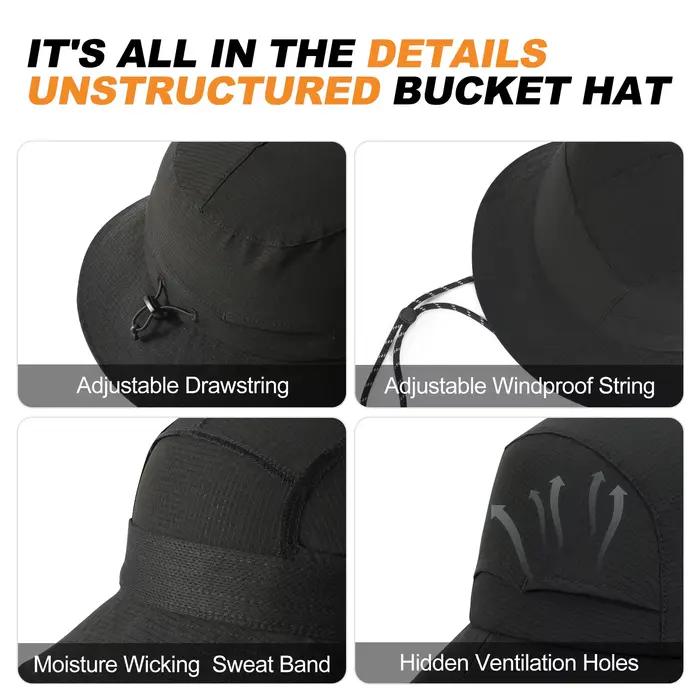 VOBOOM Chapeau seau respirant pour femme, protection solaire non structurée, casquette d'extérieur l