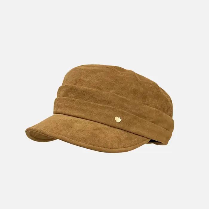 Casquette plate rétro en daim style coréen, chapeau d'équestre vintage chaud, casquette de peintre s