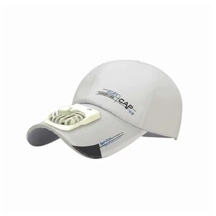 Casquette de baseball portable avec ventilateur, respirante, rechargeable, durable, réglable et poly