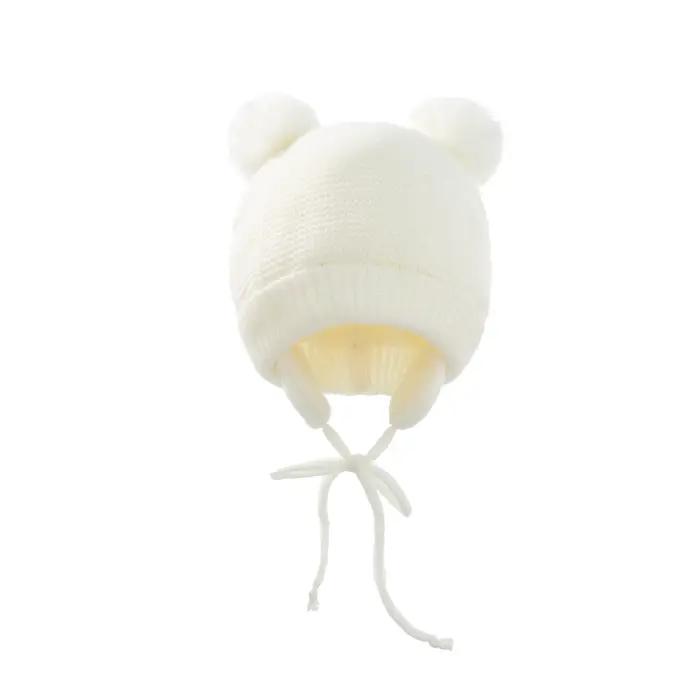 Chapeau d'hiver pour bébé de 0 à 12 mois, accessoires pour garçons et filles, Bonnet tricoté pour en