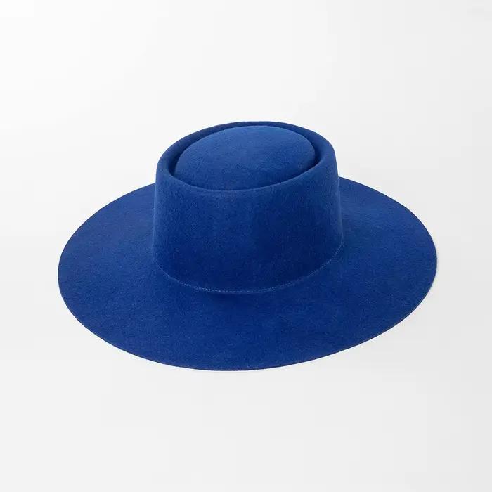 Chapeau Fedora 100% laine pour femmes, 9.5cm de large bord, casquette melon rétro pour hommes, Prote