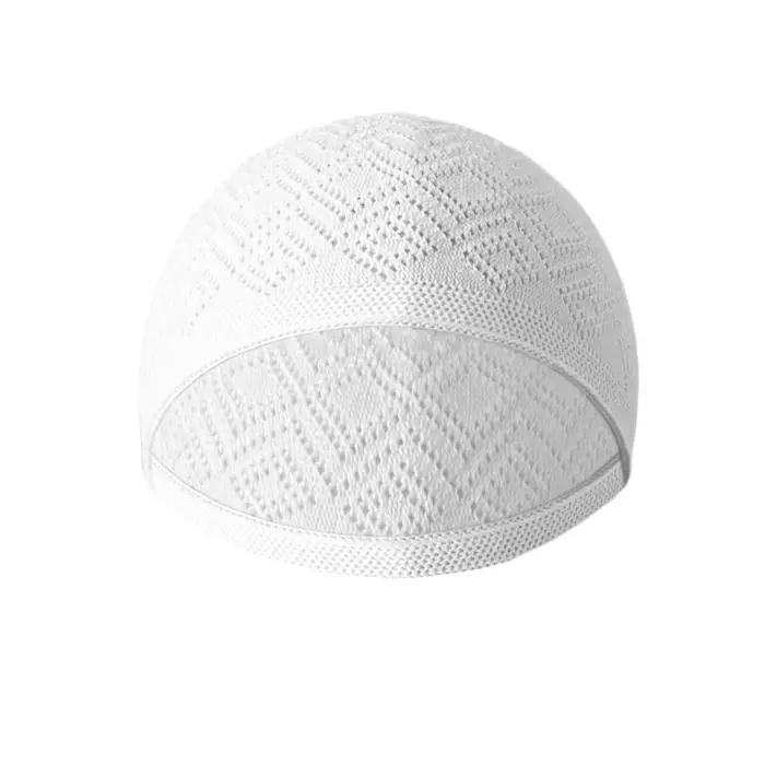 Chapeau de prière arabe en maille légère et respirante pour hommes, casquette d'été Mubarak musulman