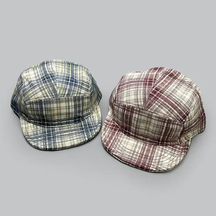 Casquettes de baseball rétro à carreaux et lettres, nouvelles, pour hommes et femmes, pare-soleil, v