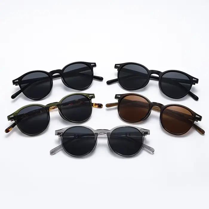Lunettes de soleil rondes vintage pour femmes et hommes, lunettes de soleil circulaires, lunettes ov