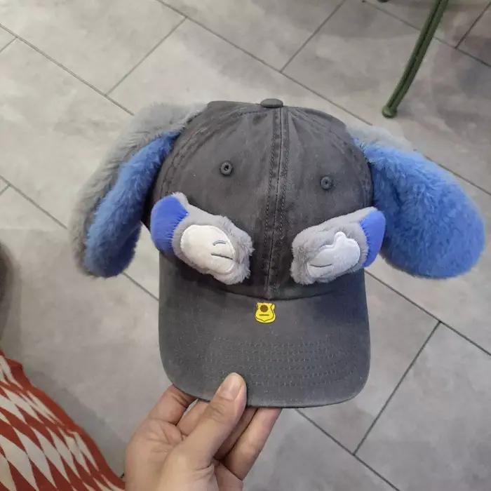 Casquette de baseball en peluche avec oreilles d'animaux mignonnes (lapin, renard) – Casquette soupl
