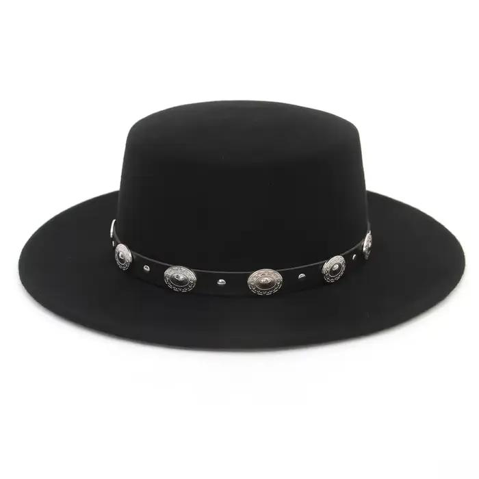 Chapeaux Fedora en feutre rétro noir 100% laine pour hommes et femmes, chapeau Panama d'église doux