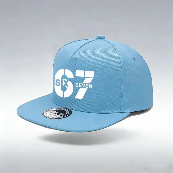 Casquette à visière plate Y2K 67, imprimé géométrique SIX SEVEN, respirante, style streetwear, 1/2 p