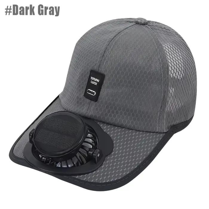 Casquette de baseball solaire avec ventilateur, protection solaire, ventilateur USB rechargeable, ch