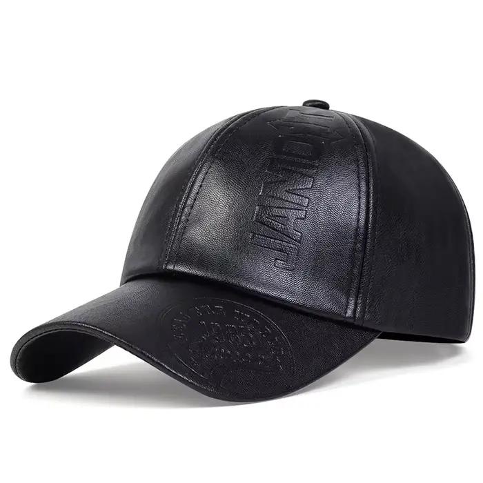 Casquette de baseball vintage en cuir pour hommes, style hip-hop, casquettes de sport, chapeau milit