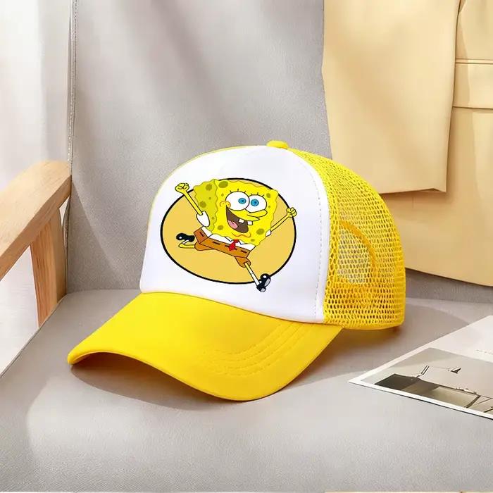 Casquette de baseball mignonne Bob l'éponge, motif dessin animé, pour garçons, filles, enfants et ad