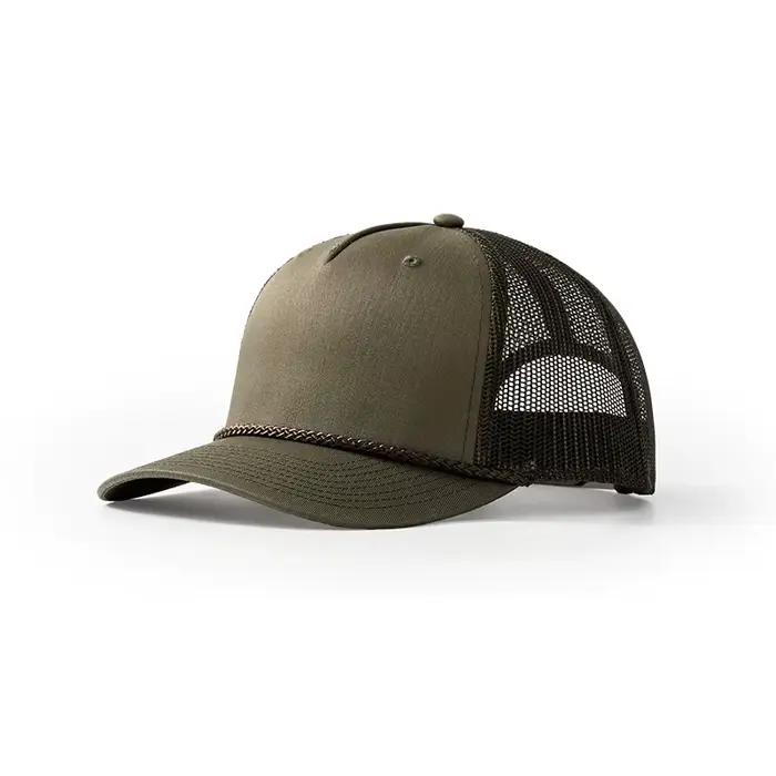 Casquette de baseball en maille à 5 panneaux avec logo personnalisé brodé pour l'extérieur pour femm