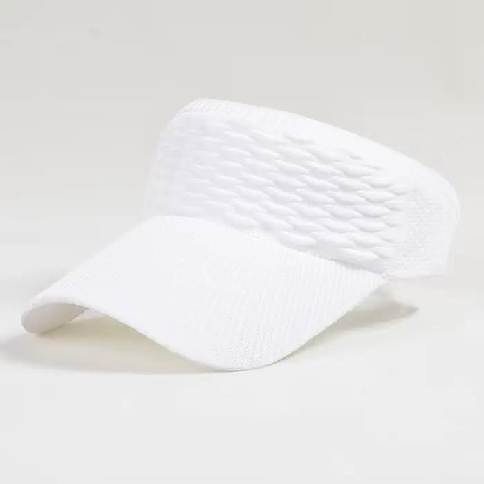 Mode plis conception femmes vide haut-de-forme été couleur unie grand bord crème solaire chapeau en