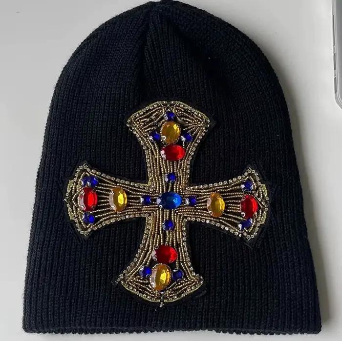 Petit chapeau en laine croisé unisexe rue Hip Hop personnalisé tricoté Baotou Protection des oreille