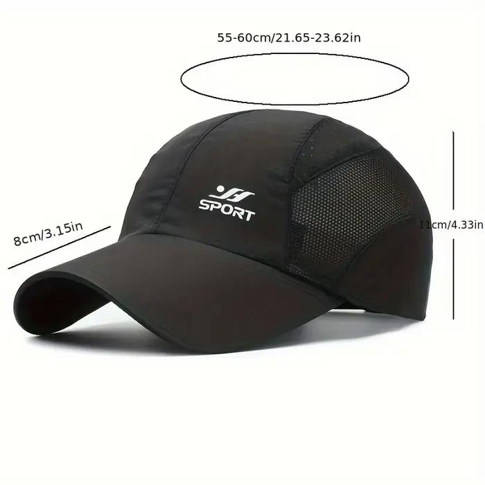 Restez protégé par style : casquette de baseball avec protection UV avec capote souple à séchage rap