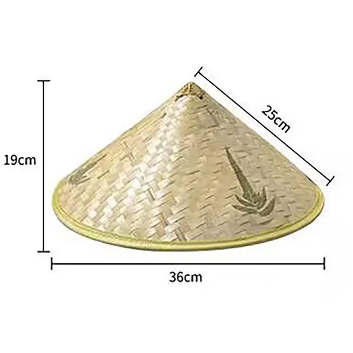 Chapeau de pêcheur chinois rétro en rotin de bambou