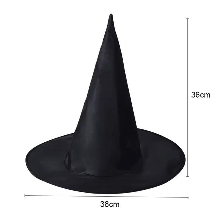 Chapeau de sorcière noir pointu pour halloween et cosplay polyvalent ajustement confortable multicolore pour femmes et hommes occasions spéciales