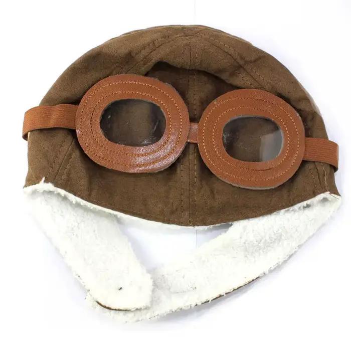 Nouveau enfant pilote chapeaux mode aviateur chapeau cache-oreilles bonnets enfants automne hiver chaud oreillette