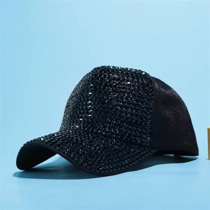 Casquette de baseball ornée de strass étincelante pour homme et femme occasions spéciales et looks élégants
