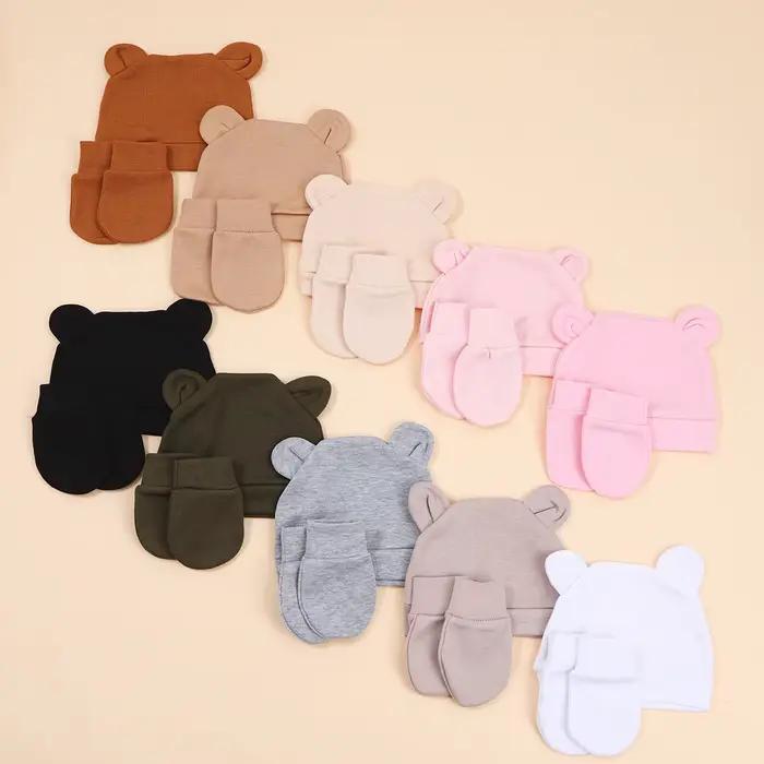 Ensemble de chapeaux et gants pour bébé fille