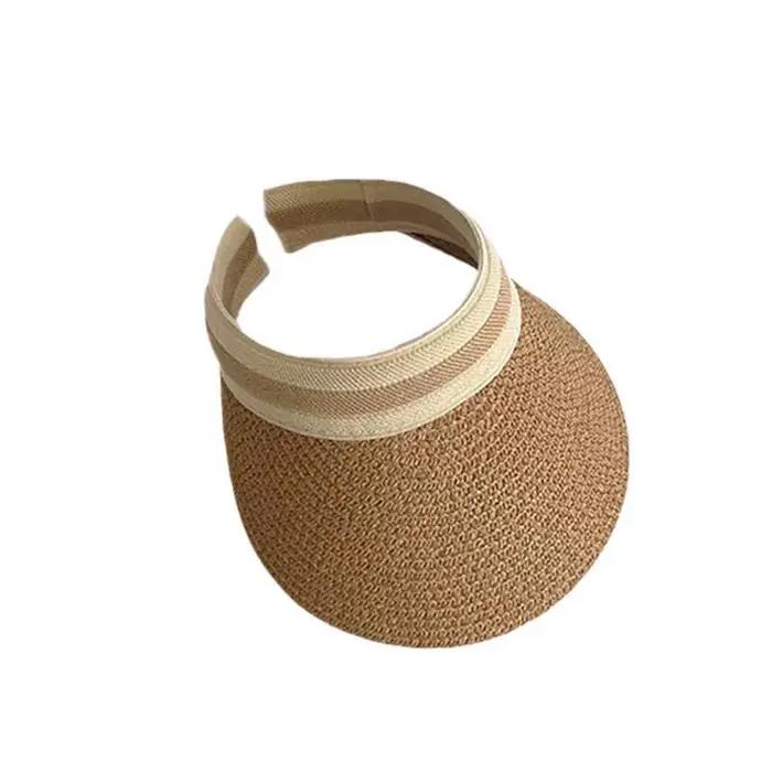 Chapeau à visière en paille pour filles