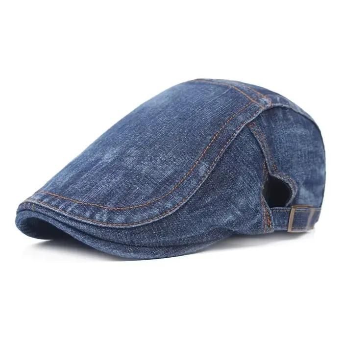 Casquette de journal en Denim de Style japonais pour hommes
