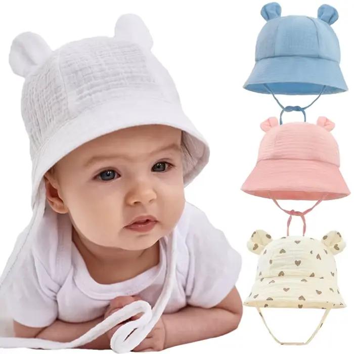 Chapeaux de bébé en mousseline pour filles et garçons
