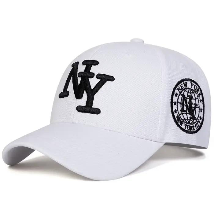 Casquettes de baseball unisexes avec broderie de lettres NY
