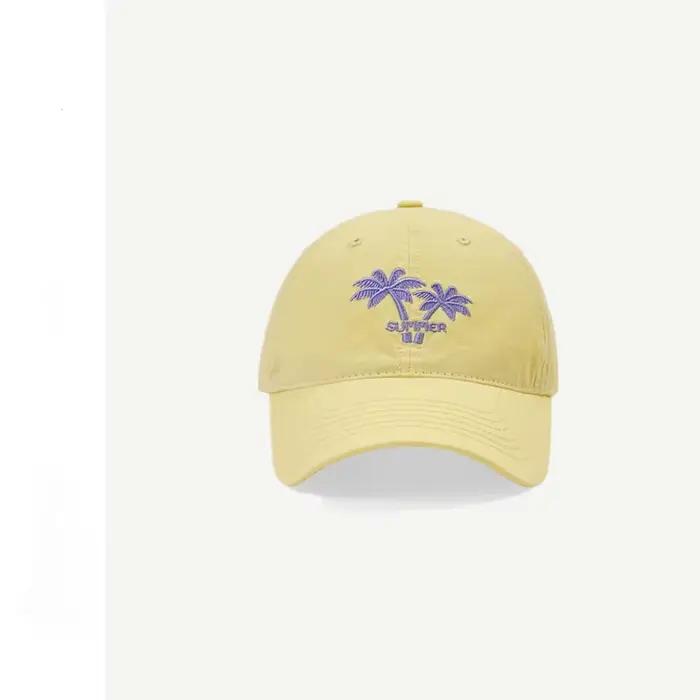 Casquette de baseball motif cocotiers pour homme et femme style sport décontracté polyester ajustable multicolore adapté aux quatre saisons
