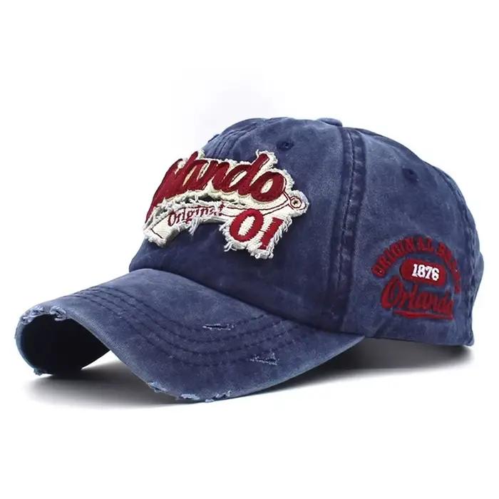 Nouvelle Casquette de Baseball Lavée 2026 Orlando 01 Brodé Hip Hop Skateboard Quotidien Décoration Protection Solaire Unisexe