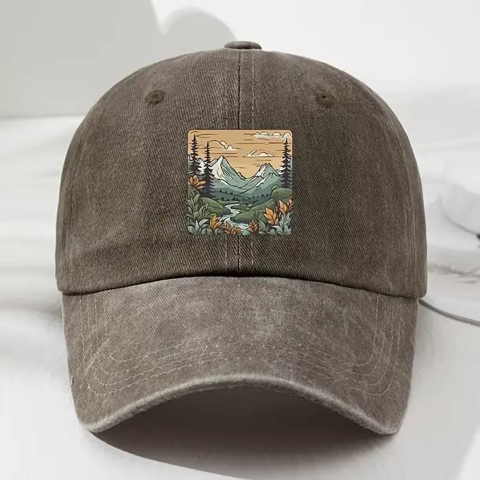 Casquette de Baseball, imprimé paysage