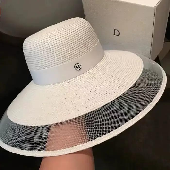 Chapeau de soleil en filet à voile pour femmes